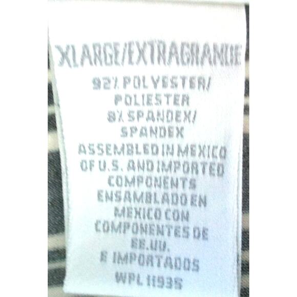 Worthington Women's Black & White Long Sleeve Stretch Button Front Blouse XL - Picture 9 of 10